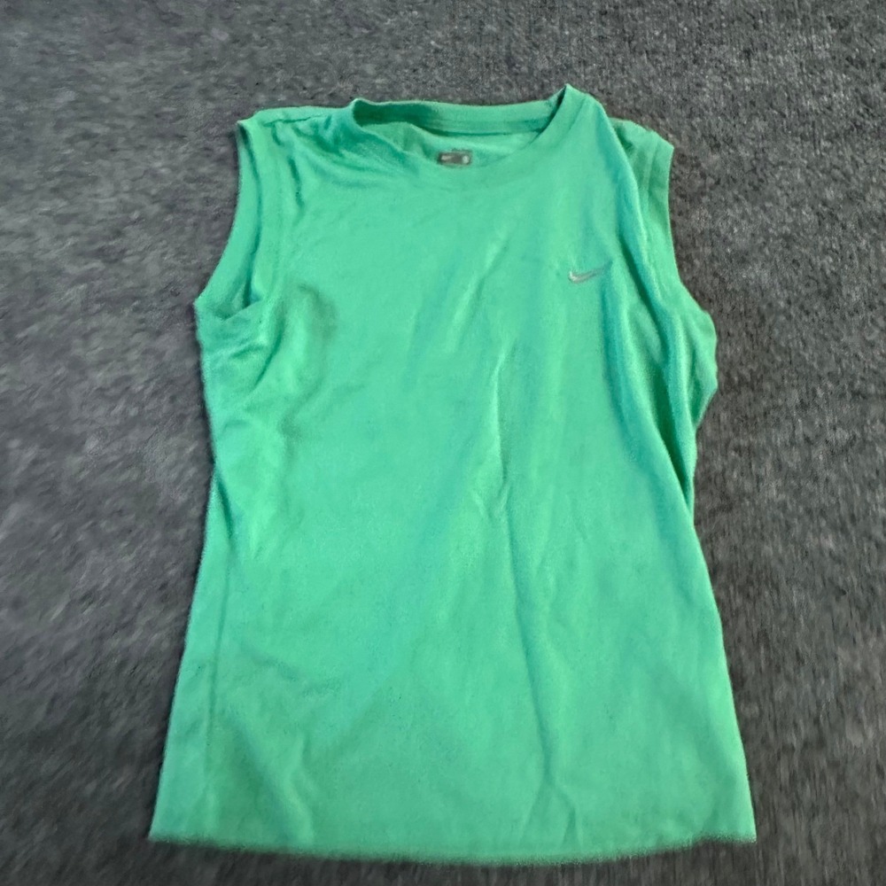 Nike Tank Top Womens Size S Green Athletic Fit Dri-Fit Performance Pullover